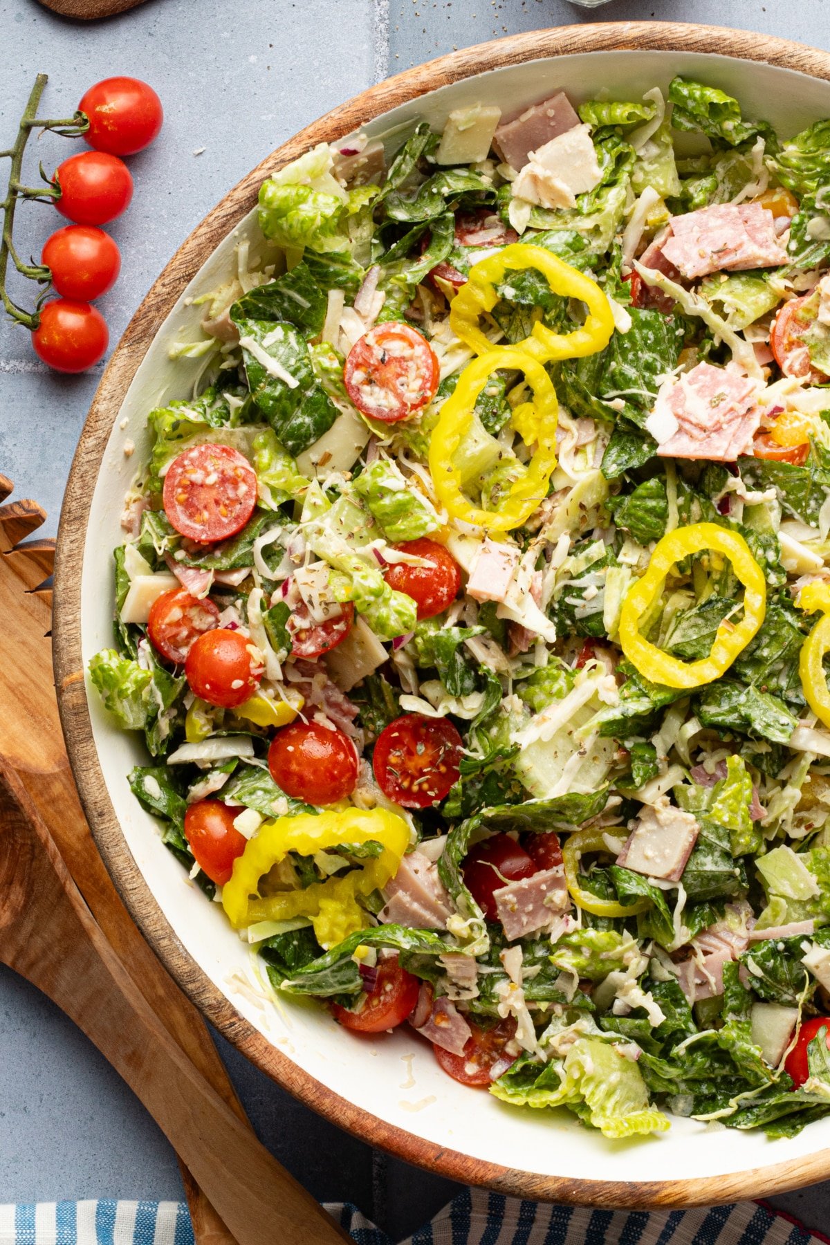 Grinder salad in a large bowl.