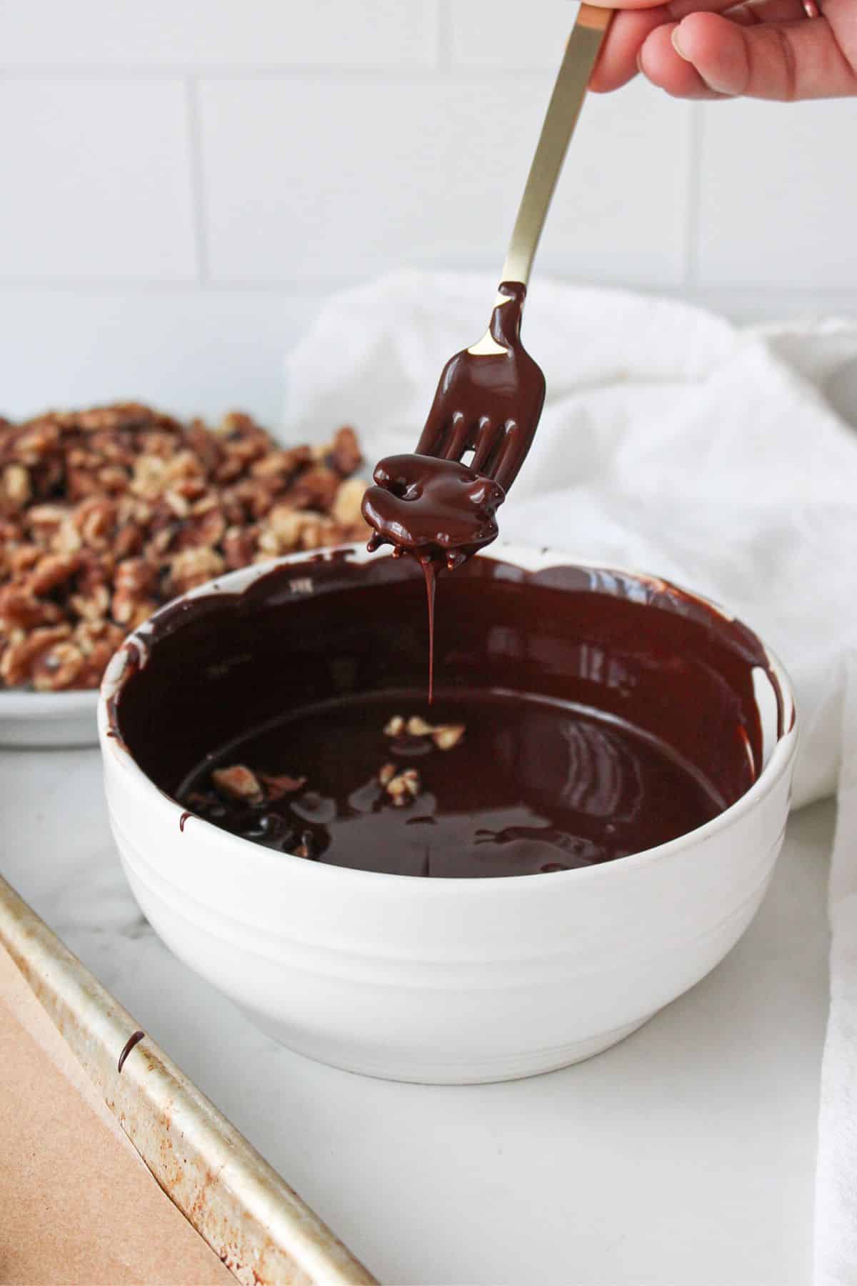 Easy Dark Chocolate Covered Walnuts - The Balanced Nutritionist