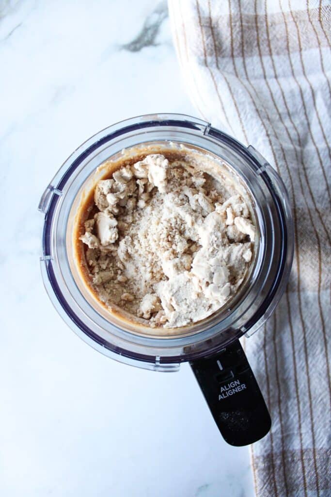 Coffee ice cream in the ninja creami container after just one spin.