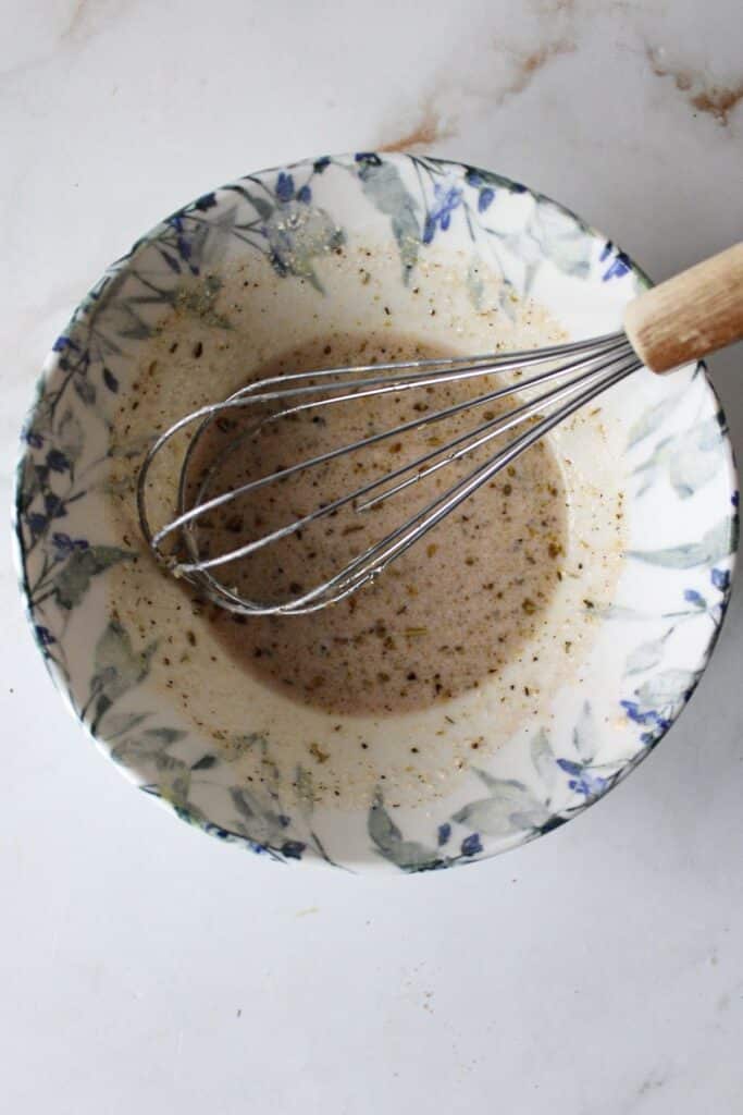 Mixed italian dressing for chopped italian sliders.