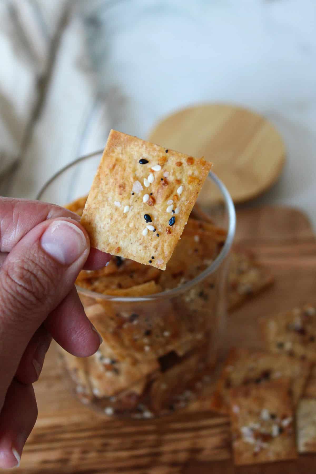 3Ingredient Crispy Lavash Crackers (High Protein) The Balanced