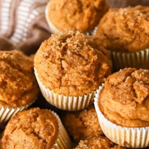 Kodiak pumpkin muffins loosely in a bowl.