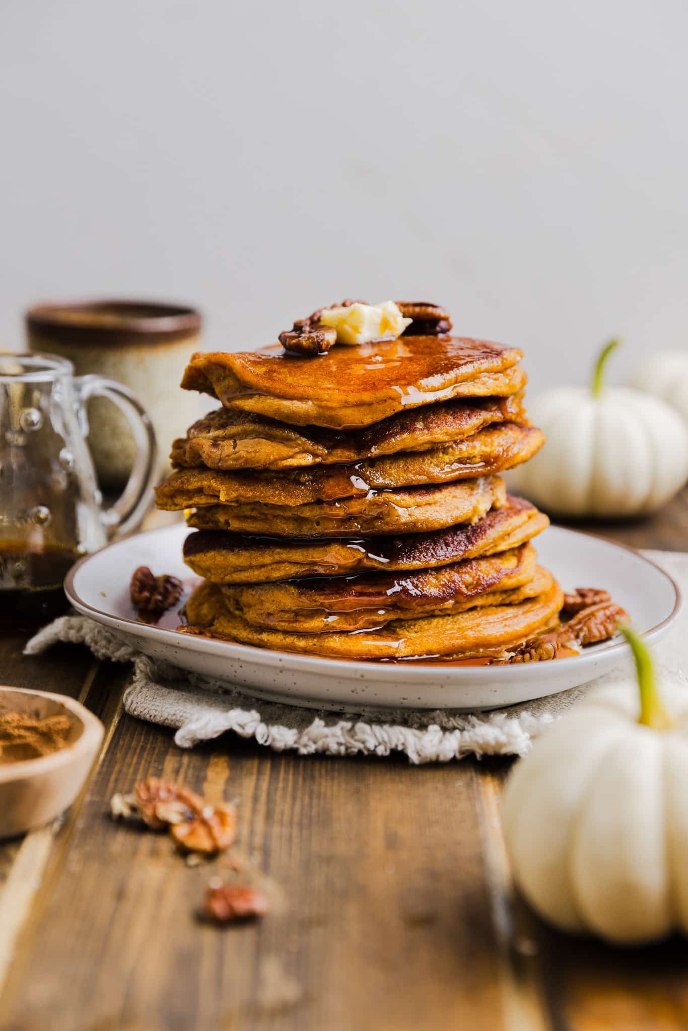 Pumpkin Pancakes with Pancake Mix (High Protein) - The Balanced ...