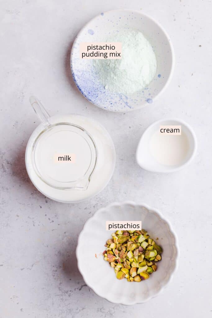 Ninja Creami pistachio ice cream ingredients 