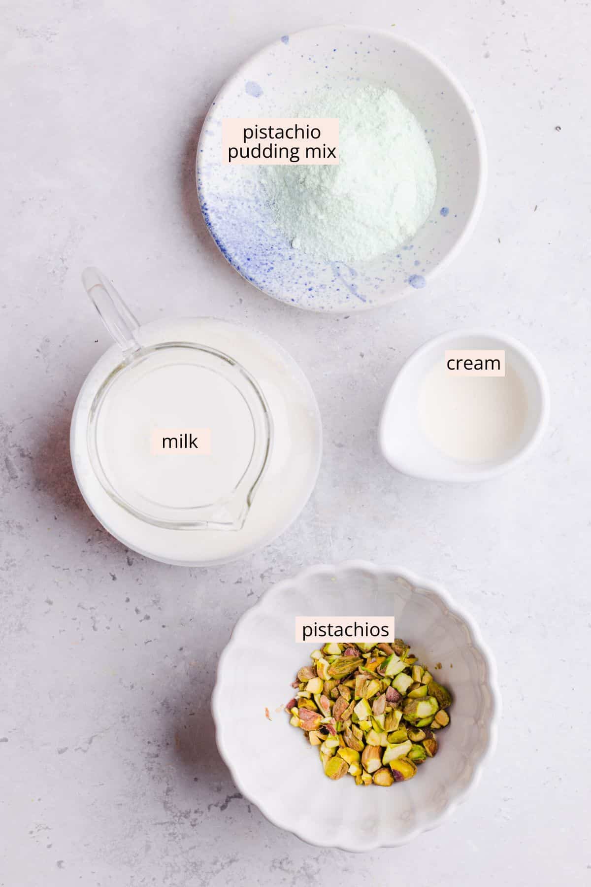 Ninja Creami pistachio ice cream ingredients