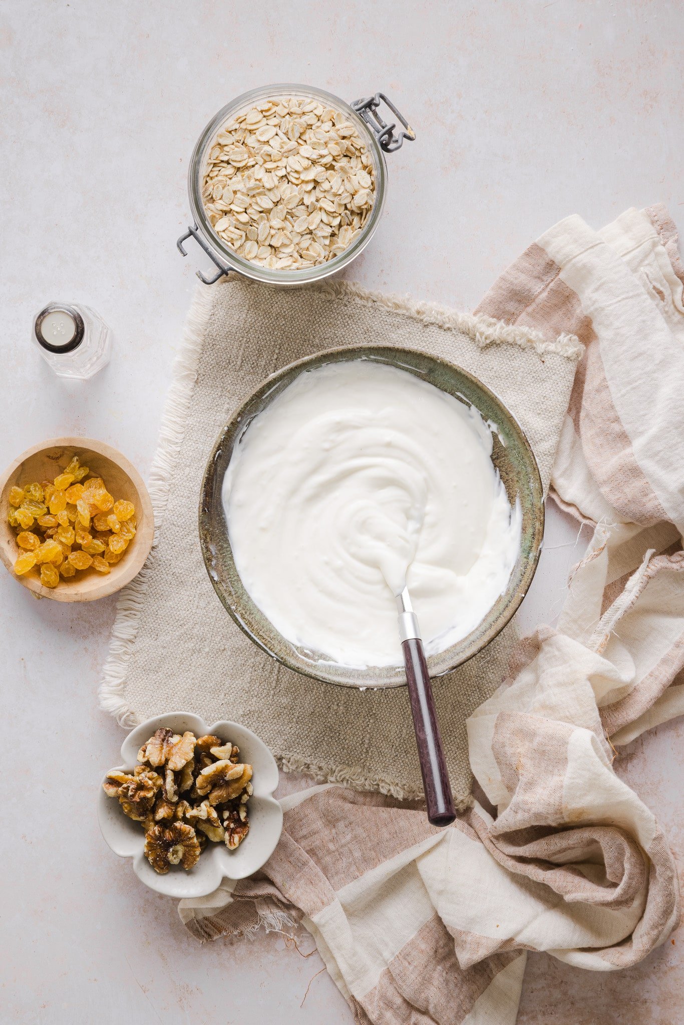 Greek Yogurt cream cheese frosting mixed in a bowl.