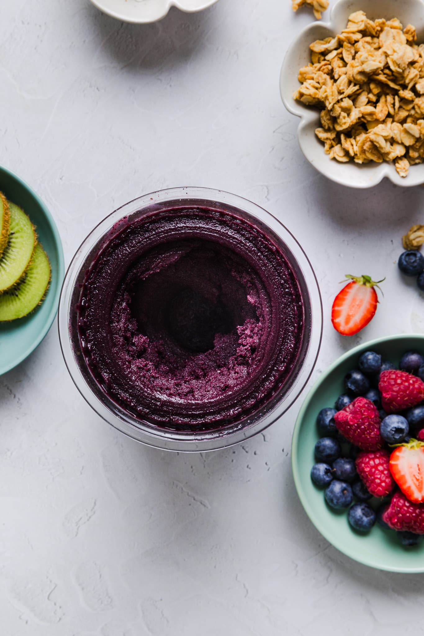 Running acai mixture through the Ninja Creami machine. 