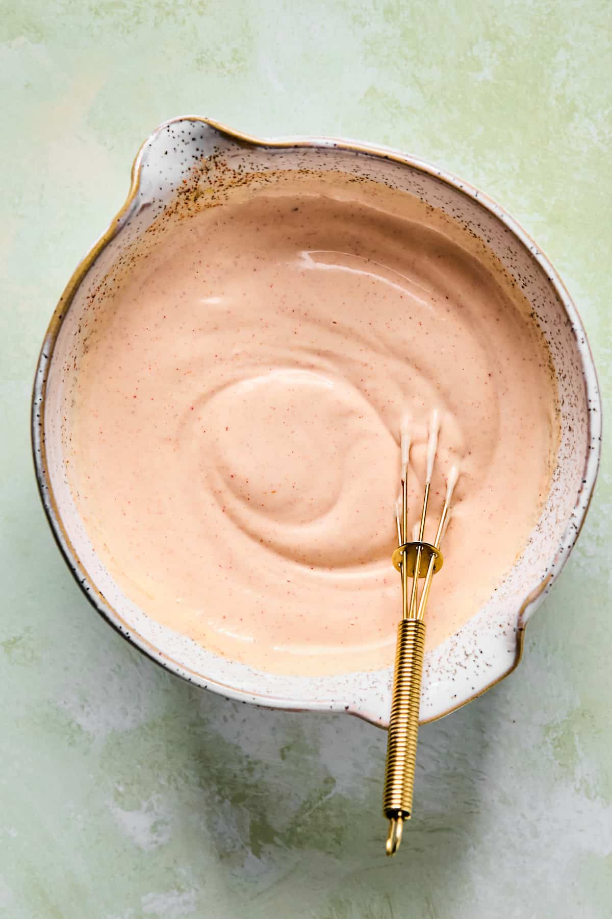 Big mac sauce mixed in a small bowl.