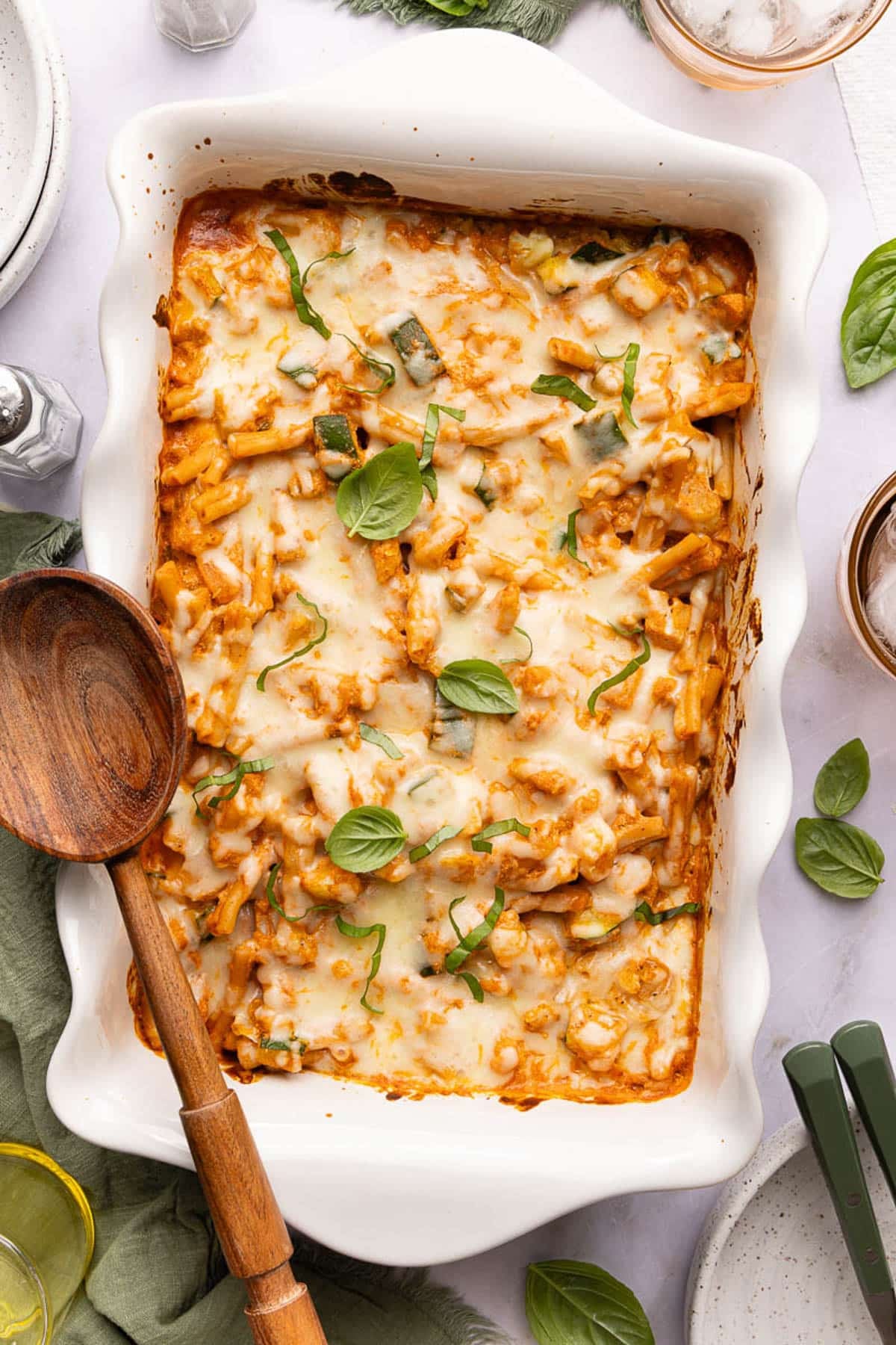 Creamy Cottage Cheese Pasta Bake with Veggies